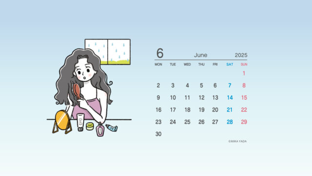 2025年6月のカレンダーイラストと壁紙DL