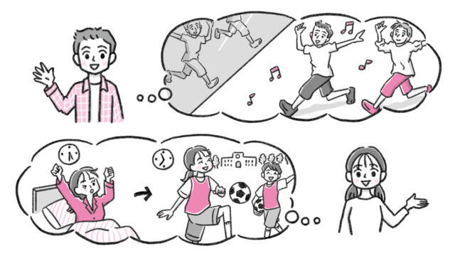 ラジオ 中学生の基礎英語レベル12025年9月号/イラスト制作しました。